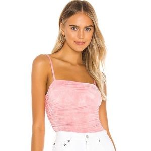 MIRAMAR BODYSUIT IN PINK & WHITE - PRIVACY PLEASE - REVOLVE